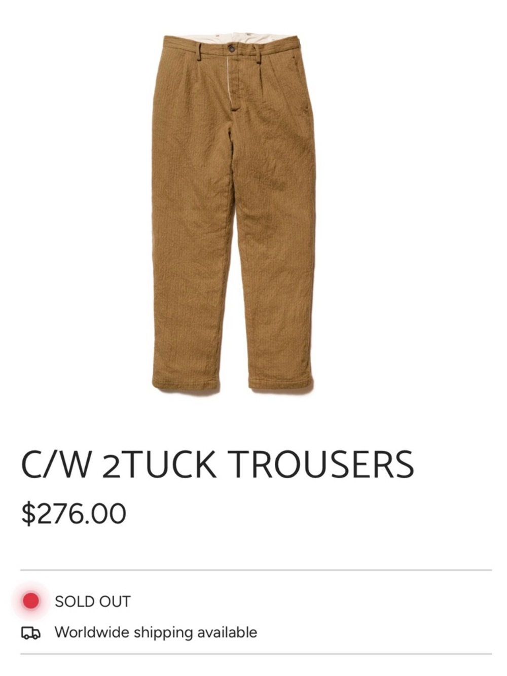 Seuvas Cotton and Wool 2Tuck Trousers